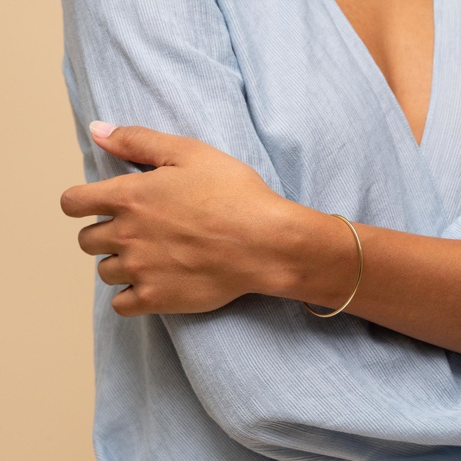 Mejuri Gold Vermeil Bracelets: Dome Cuff Bracelet